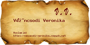 Váncsodi Veronika névjegykártya
