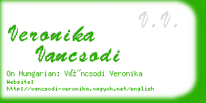 veronika vancsodi business card